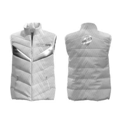 Stylish White Half-Sleeved Jacket with Collar, for Riders Wholesaler