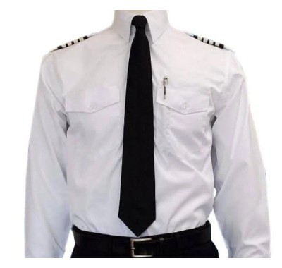 Sustainable Pilot White Shirt And Black Tie Supplier