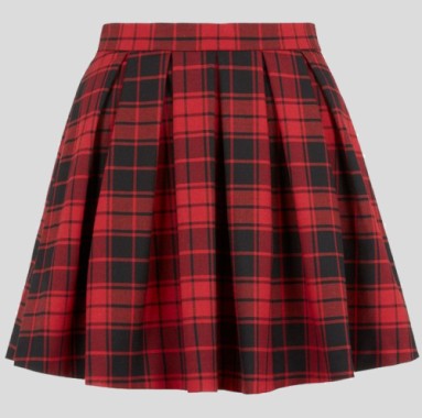 Sustainable Red Plaid School Skirt Manufacturer