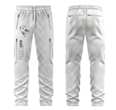 White Slim Fit Athleisure Track Pants for Riding, Gym Wholesaler